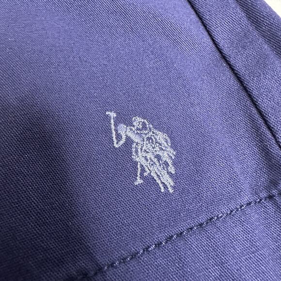 U.S. Polo Assn Flat Front Navy Twill Hartford Short Boys Size 18 Shorts Pockets - Picture 8 of 8